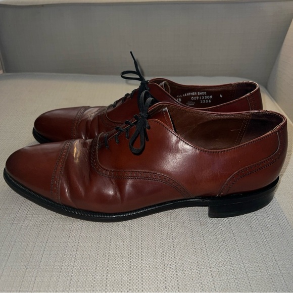 Hanover MasterFlex Cognac Cap Toe Oxfords Men’s Size 10 D/B Vintage GC - Picture 5 of 12